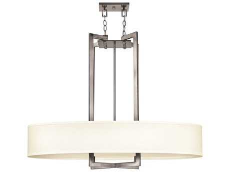 Hinkley Hampton 4-Light Antique Nickel Drum Pendant