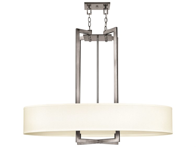 Hinkley Hampton 4-Light Antique Nickel Drum Pendant