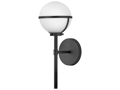 Hinkley Hollis 1-Light Black Glass LED Wall Sconce
