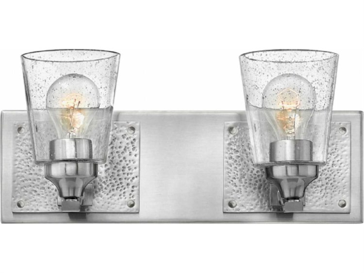 Hinkley Jackson Brushed Nickel Glass Vanity Light