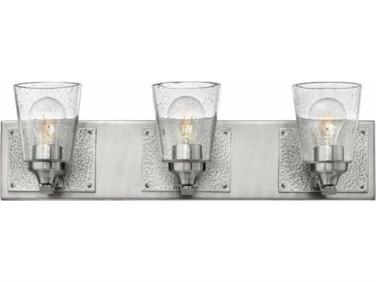 Hinkley Jackson Brushed Nickel Glass Vanity Light