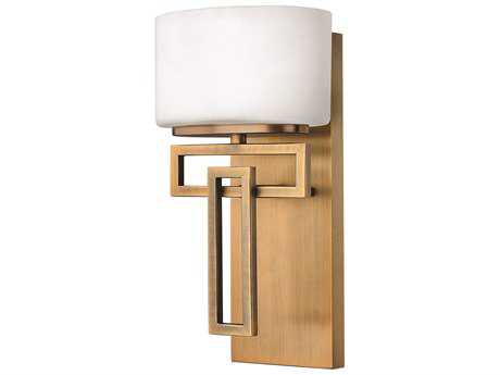 Hinkley Lanza 12" Tall 1-Light Brushed Bronze Glass Wall Sconce