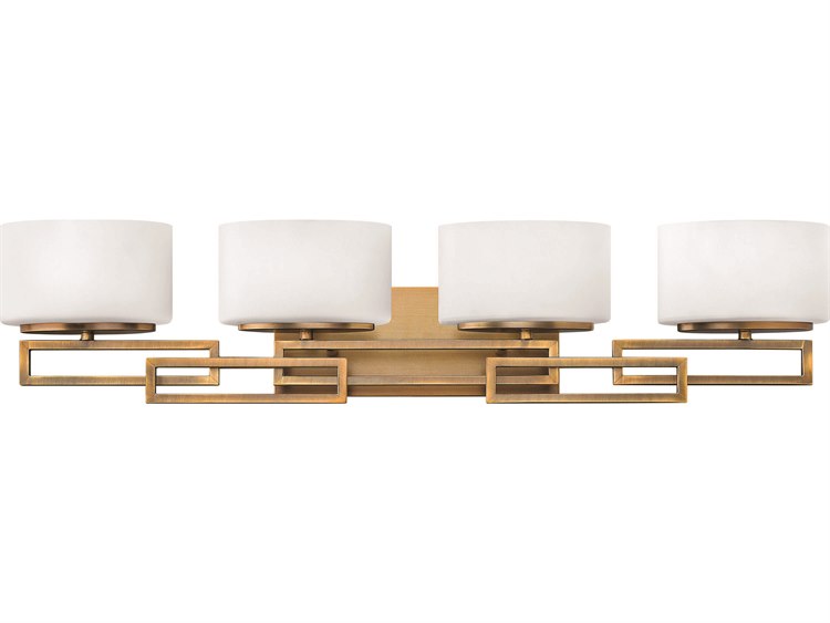 Hinkley Lanza 4-Light Brushed Bronze Glass Vanity Light