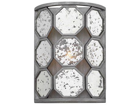 Hinkley Lara 1-Light Brushed Silver Glass Wall Sconce