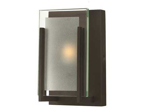 Hinkley Latitude 8" Tall 1-Light Oil Rubbed Bronze Glass Wall Sconce