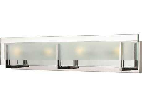 Hinkley Latitude 26" Wide 4-Light Chrome Glass Vanity Light