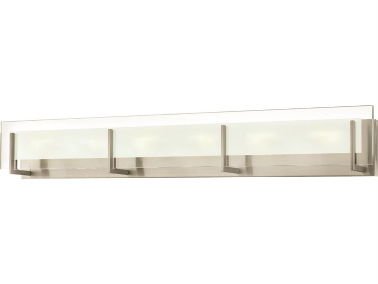 Hinkley Latitude 6-Light Brushed Nickel Glass Vanity Light