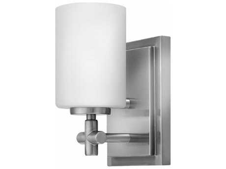 Hinkley Laurel 8" Tall Brushed Nickel Glass Wall Sconce
