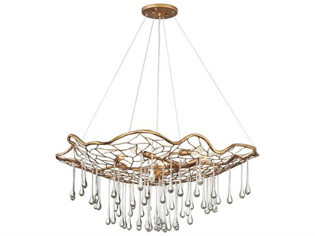 Hinkley Lisa Mcdennon 6-Light Burnished Gold Glass Island Pendant