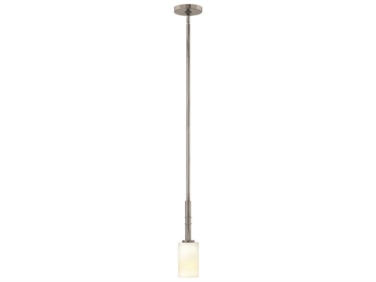 Hinkley Margeaux 1-Light Polished Nickel Glass Cylinder Mini Pendant