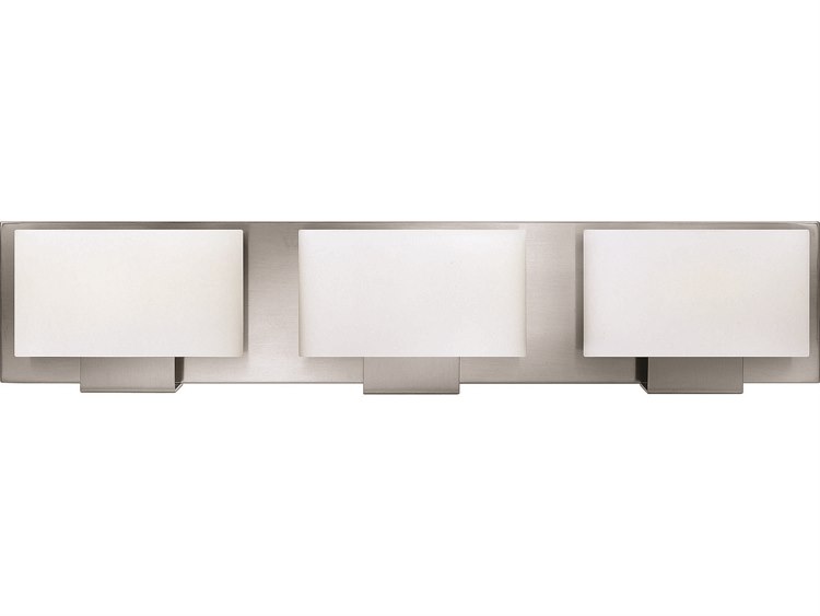 Hinkley Mila 3-Light Brushed Nickel Glass Vanity Light