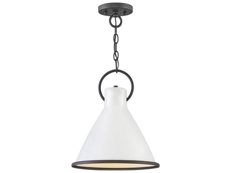 Hinkley Winnie 1-Light Polished White Bell Mini Pendant