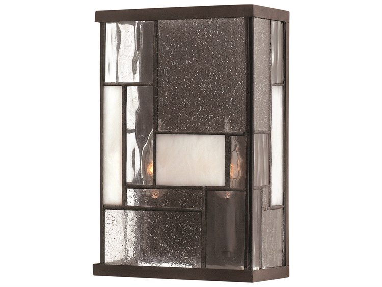 Hinkley Mondrian 2-Light Buckeye Bronze Glass Wall Sconce