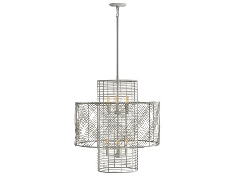 Hinkley Nikko 6-Light Light Ashwood Gray Candelabra Chandelier