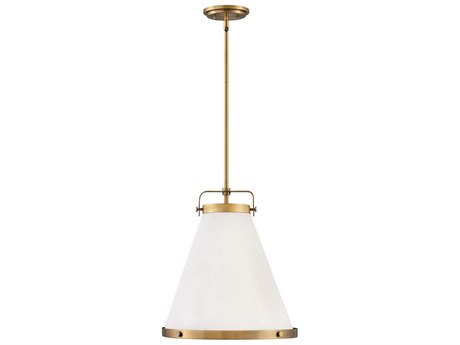 Hinkley Lexi 1-Light Lacquered Brass Off White Empire Pendant