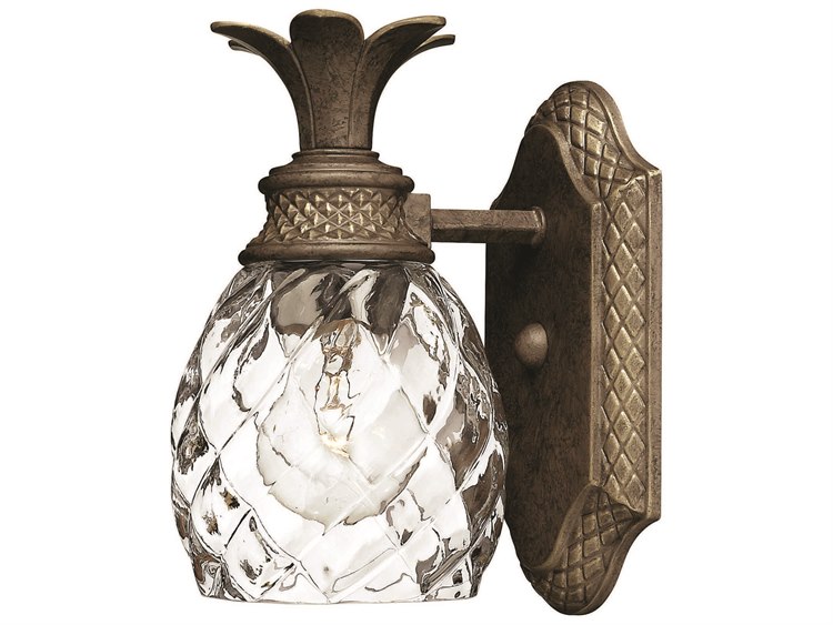 Hinkley Plantation 1-Light Pearl Bronze Glass Wall Sconce