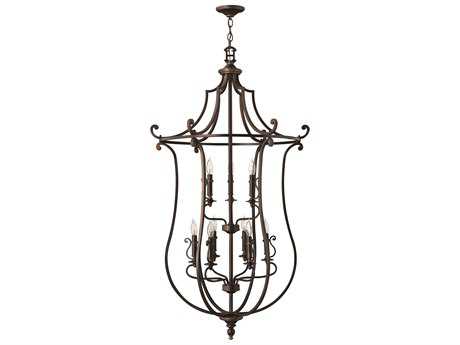 Hinkley Plymouth 9-Light Olde Bronze Candelabra Tiered Chandelier