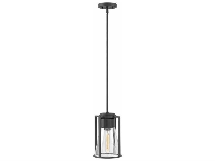 Hinkley Refinery 1-Light Black Glass Mini Pendant