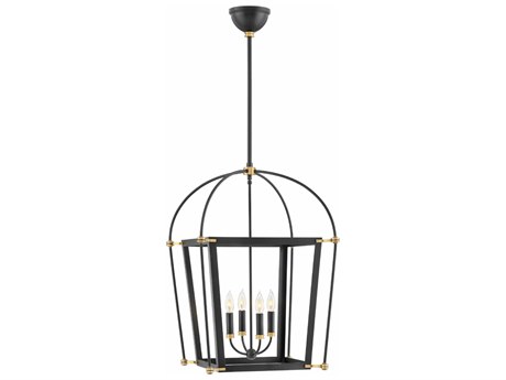 Hinkley Selby 4-Light Black Candelabra Chandelier