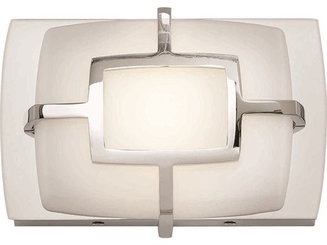 Hinkley Sisley Polished Nickel Glass LED Wall Sconce