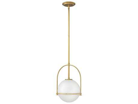Hinkley Somerest 1-Light Heritage Brass Glass Globe Pendant