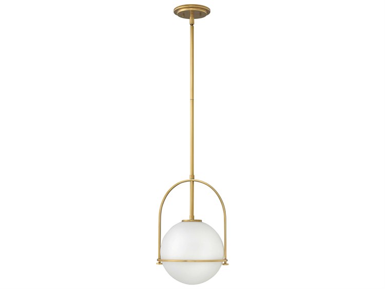 Hinkley Somerest 1-Light Heritage Brass Glass Globe Pendant