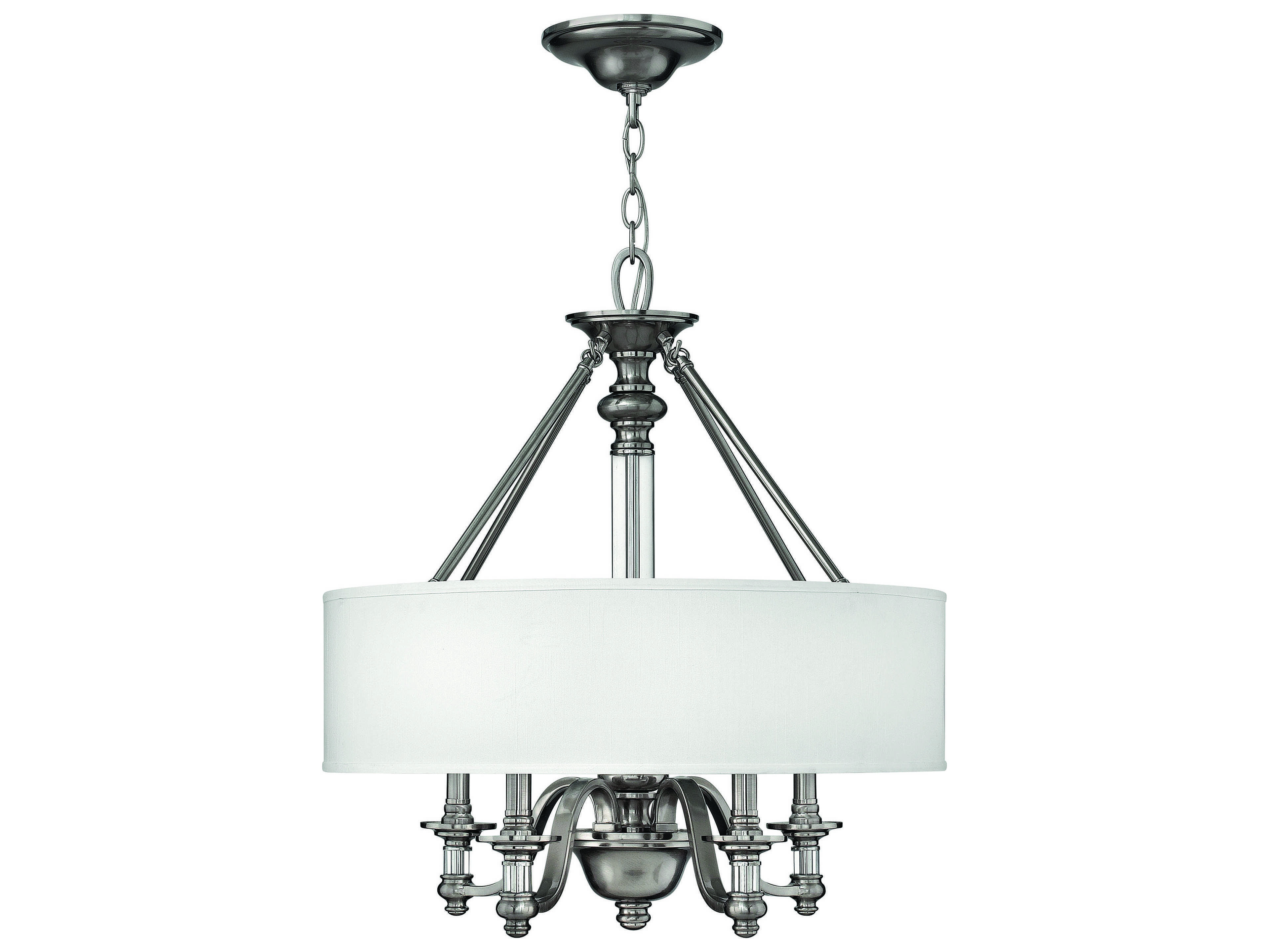 Hinkley Lighting Sussex Brushed Nickel FourLight 23 Wide Chandelier