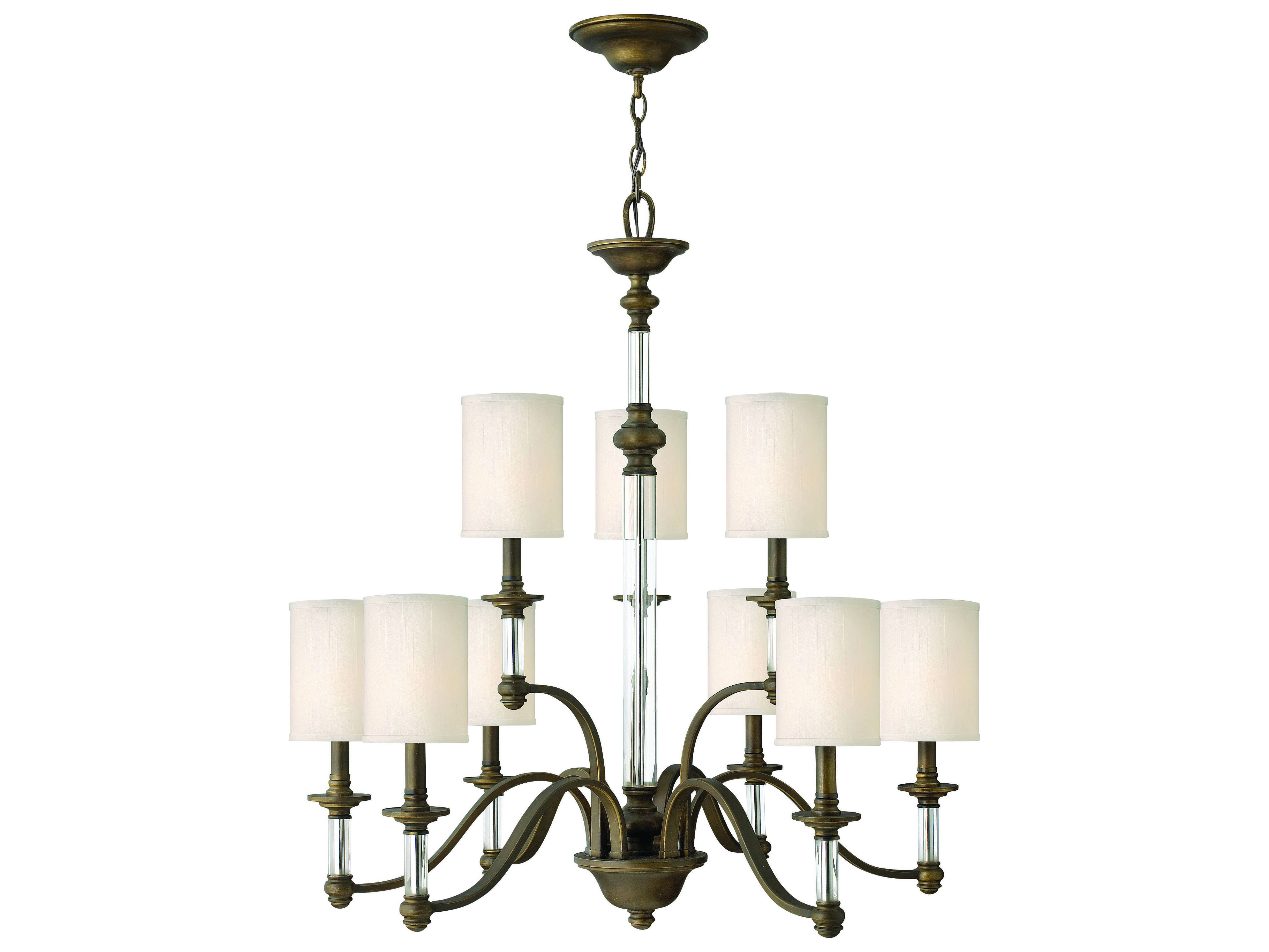 Hinkley Lighting Sussex English Bronze NineLight 32 Wide Chandelier