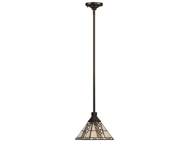 Hinkley Tahoe 1-Light Regency Bronze Glass Tiffany Pendant