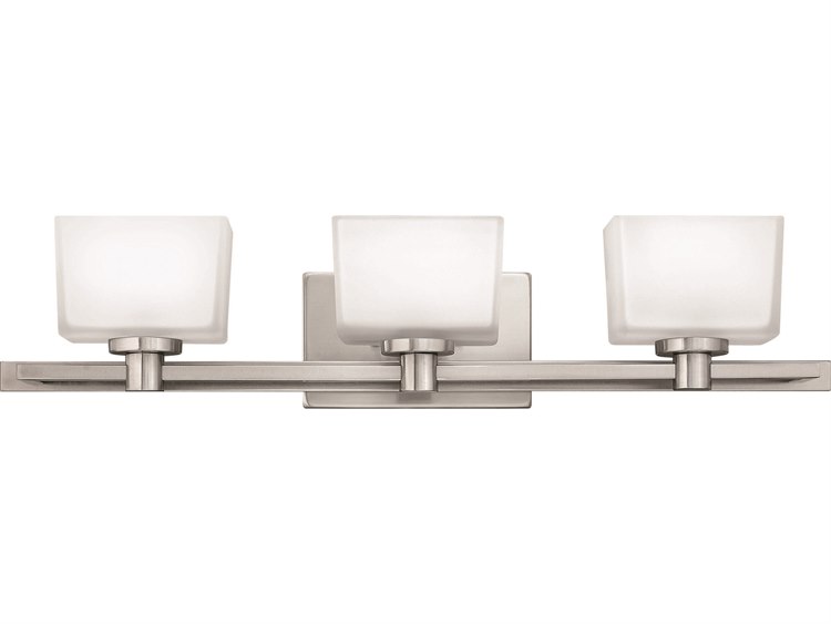 Hinkley Taylor 3-Light Brushed Nickel Glass Vanity Light