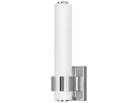 Hinkley Aiden Chrome White Glass LED Wall Sconce