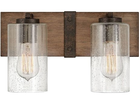 Hinkley Sawyer 2-Light Sequoia Brown Glass Vanity Light