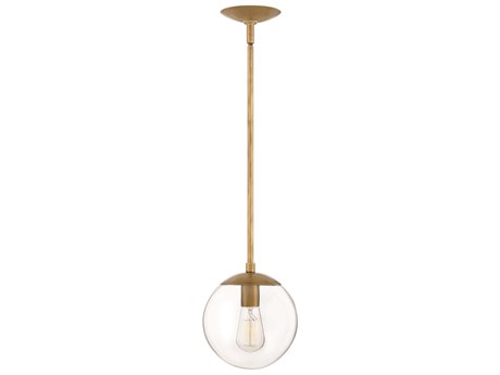 Hinkley Warby 1-Light Heritage Brass Glass Globe Mini Pendant