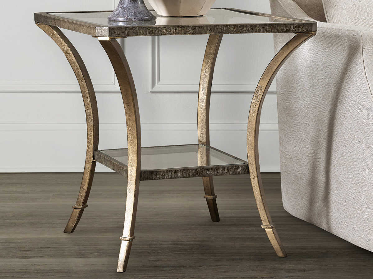 Hooker Furniture Gold 24'' Wide Square End Table HOO608080113MTL