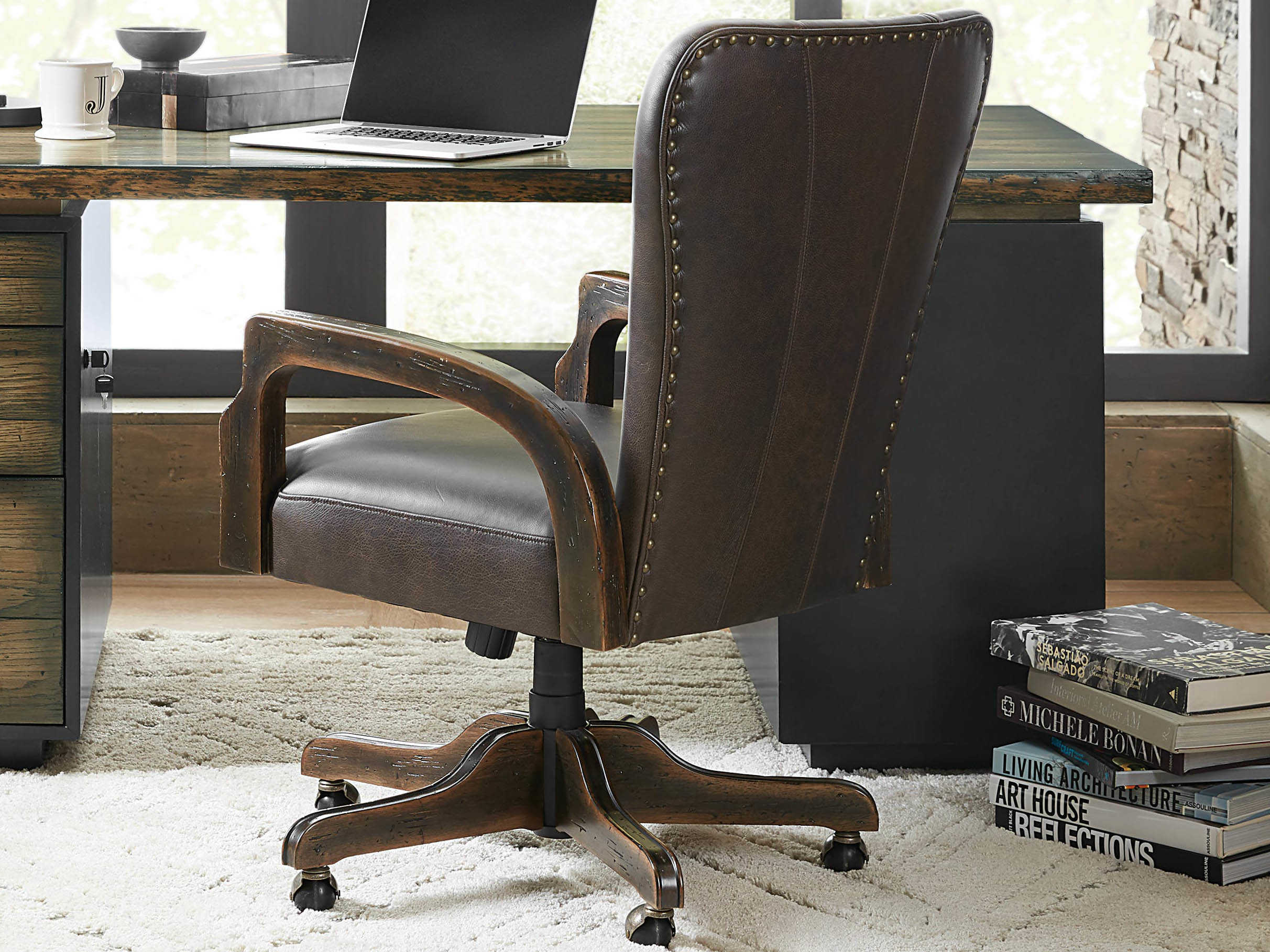 Hooker Furniture American Life Crafted Dark Wood Executive Chair