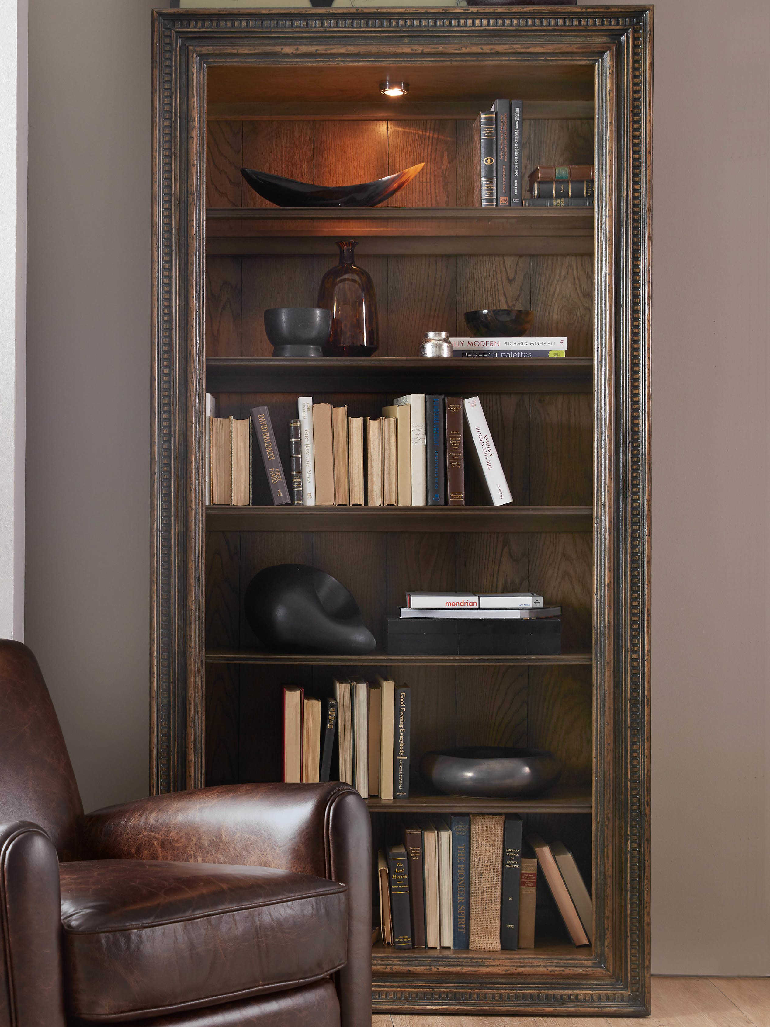 Hooker Furniture American Life Crafted Dark Wood Bookcase