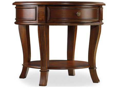 Hooker Furniture Brookhaven Round Distressed Clear Cherry Wood End Table