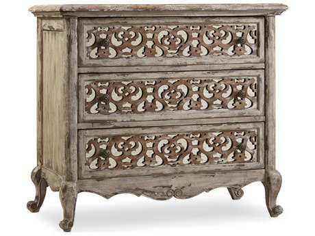 Luxecor Heritage Fretwork 3-Drawers White Hardwood Nightstand