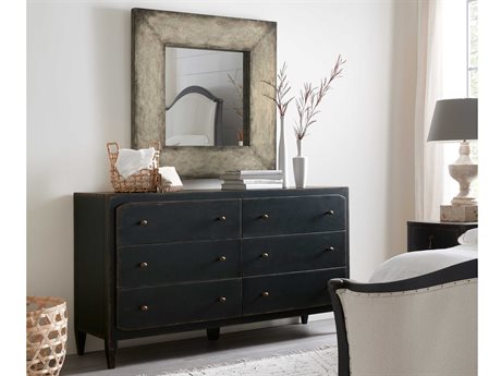 Hooker Furniture Ciao Bella 6-Drawers Black Cedar Wood Double Dresser