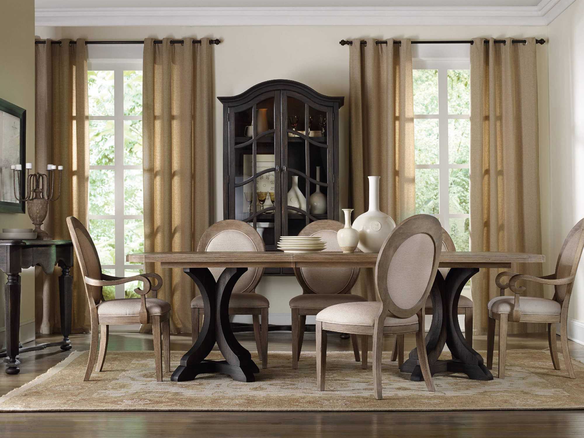 Furniture Corsica Dark Wood With, Light Wood Dining Room Table Sets