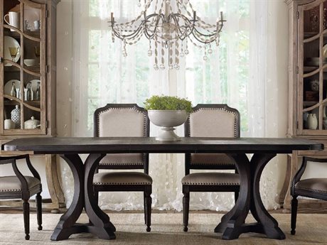 Furniture Corsica Dark Wood 78 L X 44 W Rectangular Pedestal Dining Table Hoo528075206 Furniture Corsica Dark Wood 78, Dark Wood Dining Room Table