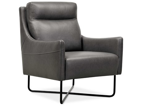 Hooker Furniture Efron Gray Leather Accent Chair