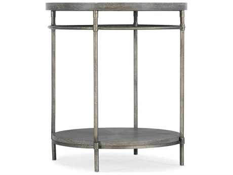 Luxecor Round Wood Natural Golden Brown End Table