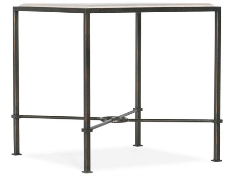 Hooker Furniture Square Creamy Beige Marble Gray End Table