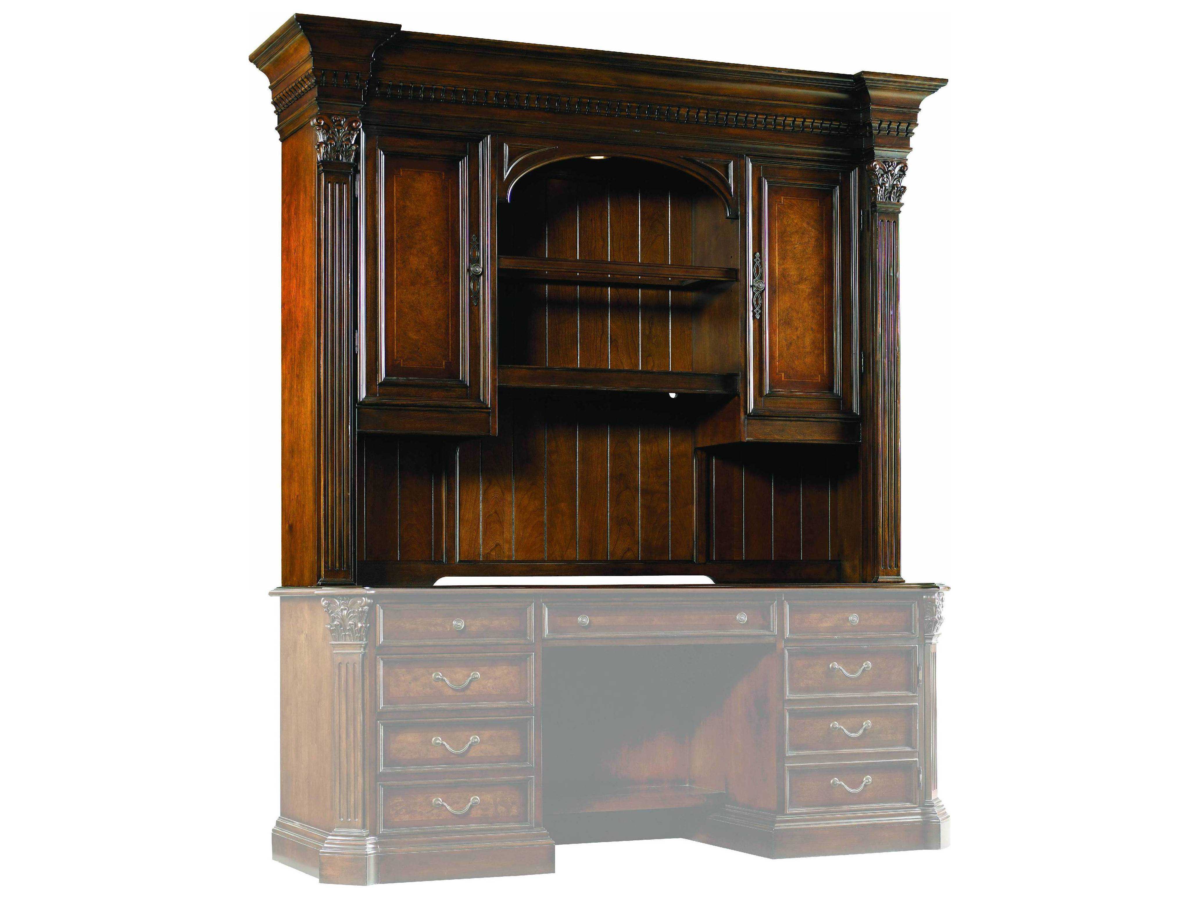 Hooker Furniture European Renaissance Ii Dark Rich Brown Computer Credenza Hutch Hoo37410467