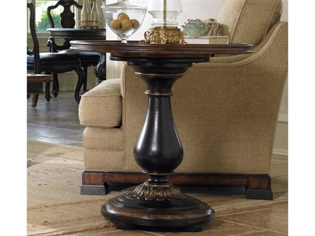 Pedestal Tables For Luxedecor Furniture Grandover Black With Gold 28 Wide Round Pedestal End Table Hoo502950002