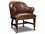 Hooker Furniture Isadora Leather Brown Upholstered Arm Dining Chair  HOOGC100086