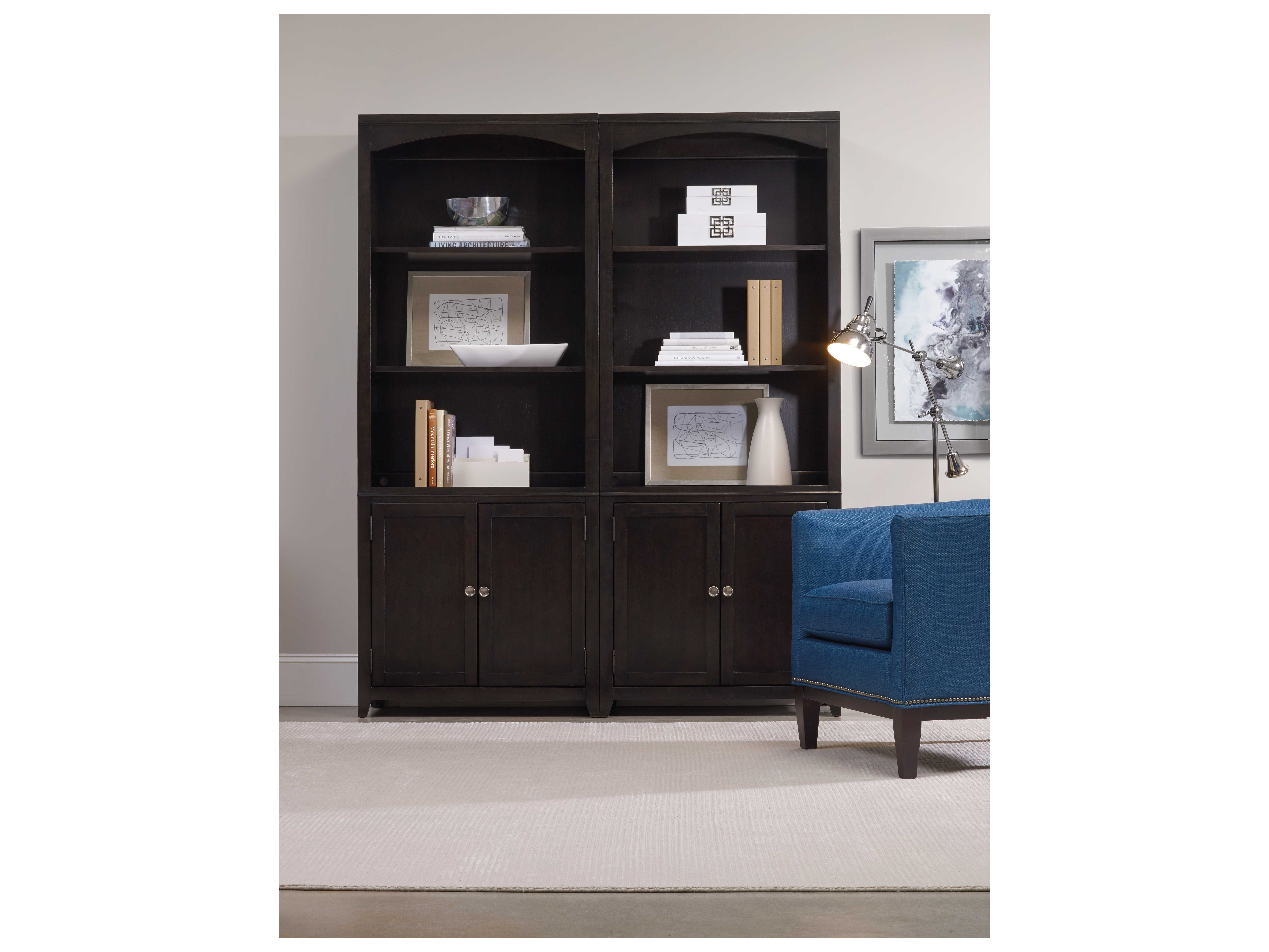 Hooker Furniture Kendrick Dark Wood Bunching Bookcase HOO106010446