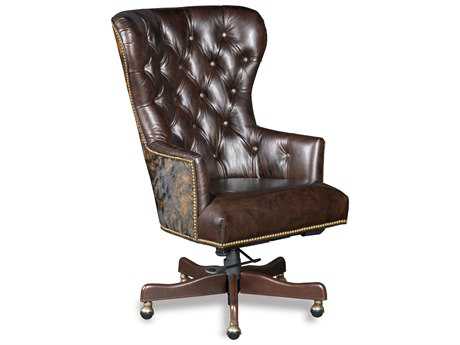 Hooker Furniture Eden Tufted Leather Adjustable Swivel Executive Desk Chair