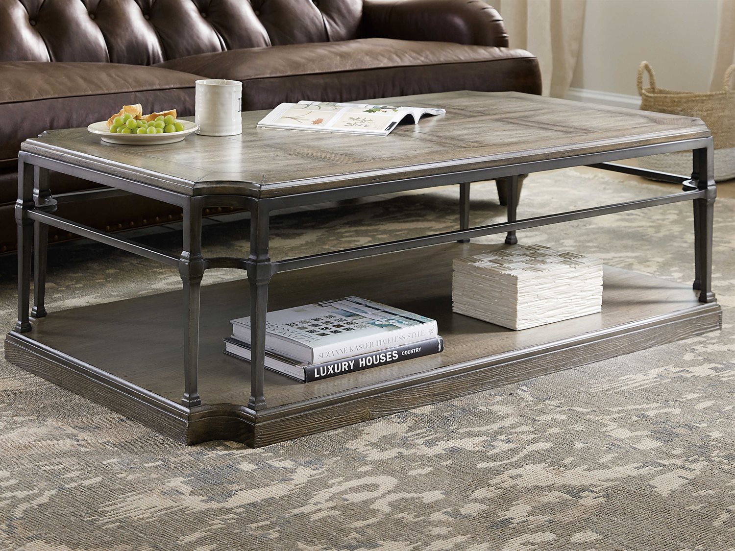 Hooker Furniture Woodlands Medium Wood 54'' Wide Rectangular Coffee